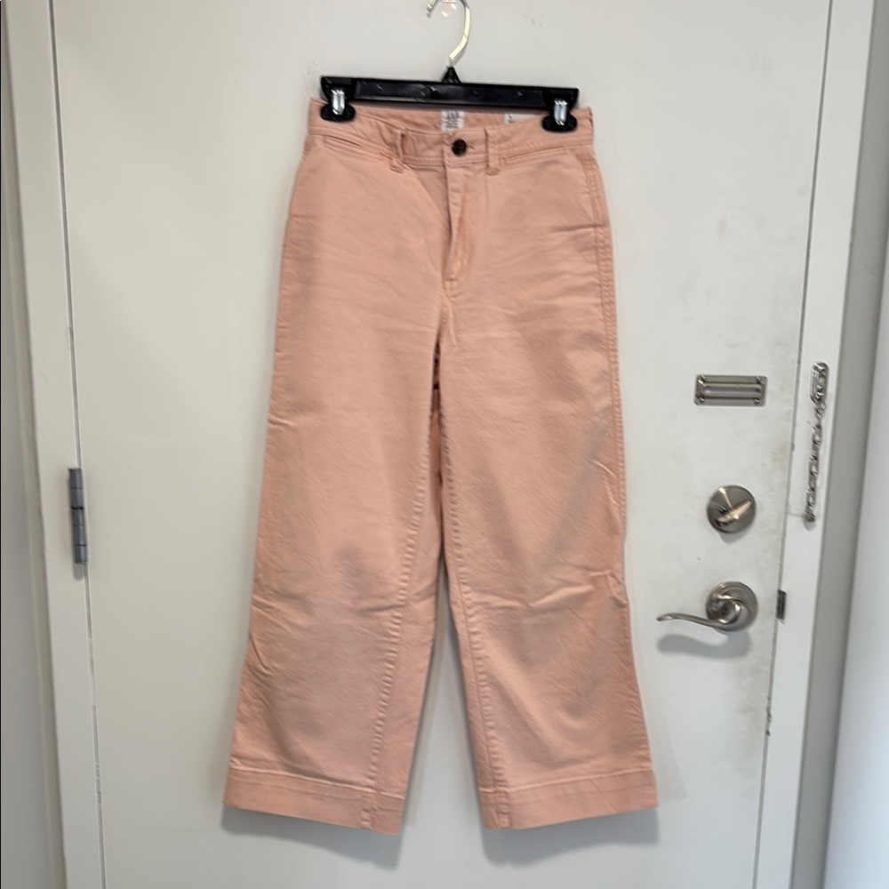 GAP Pink Wide-leg high rise cropped pants